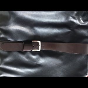 Dark brown belt-silver buckle